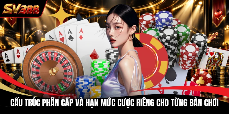 Cấu trúc phân cấp và hạn mức cược riêng cho từng bàn chơi