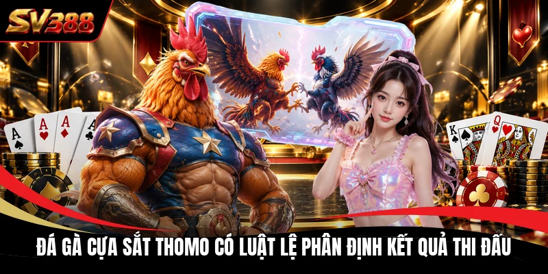 Đá gà cựa sắt Thomo có luật lệ phân định kết quả thi đấu